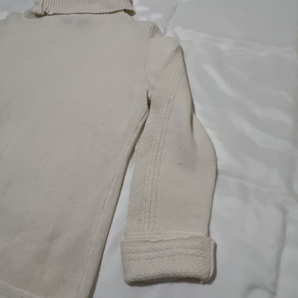 NWT Charter Club MOP Button Detail White WOOL ANGORA Blend Sweater Turtleneck XL - Picture 14 of 15